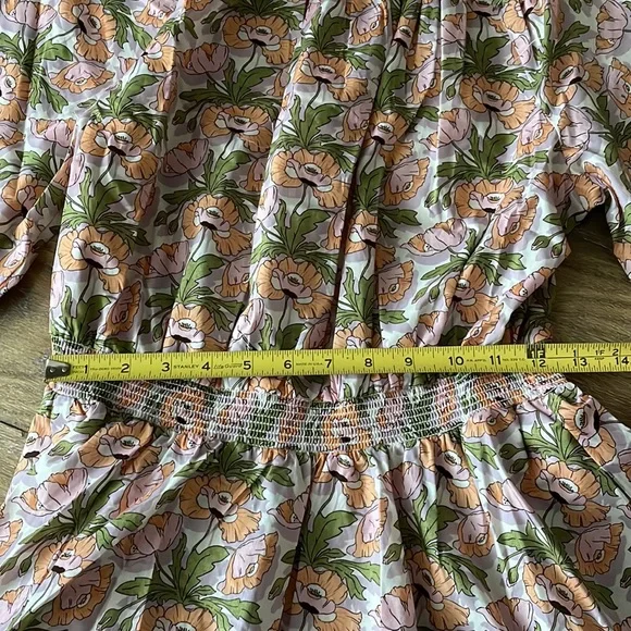 J Crew SMOCKED-WAIST MINI DRESS IN LIBERTY® BUTTERFIELD POPPY FABRIC NWT - Picture 6 of 11